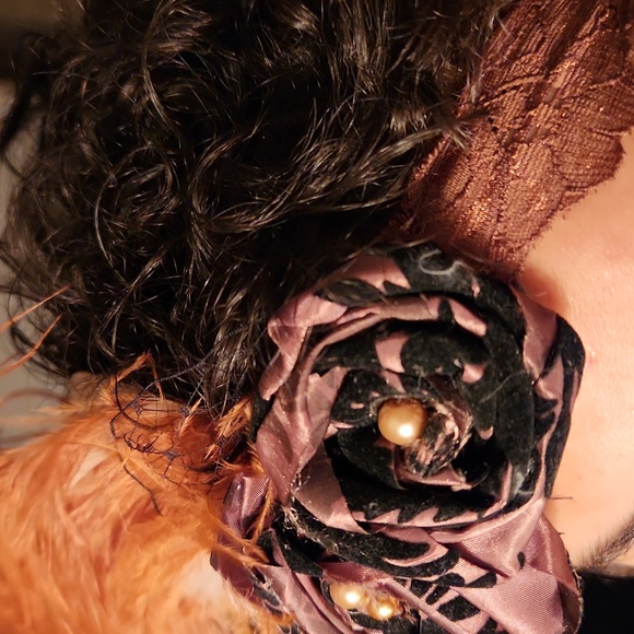 Etsy-Made Rosette Fascinator/Headband - Picture 2 of 11